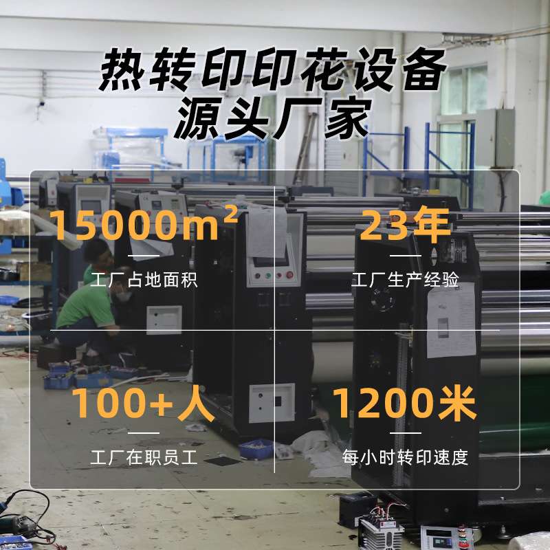 1000高速版滚筒热转印机油温热升华印花压烫机匹布整卷面料转印机