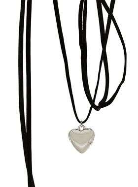 ins甜酷风爱心系带小众项链