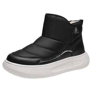 足力健老人鞋旗舰店正品中老年妈妈冬季高帮健步休闲棉鞋加绒女鞋