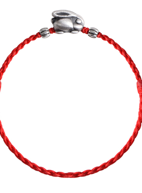 玖柒坊女纯银原创手工编织红绳