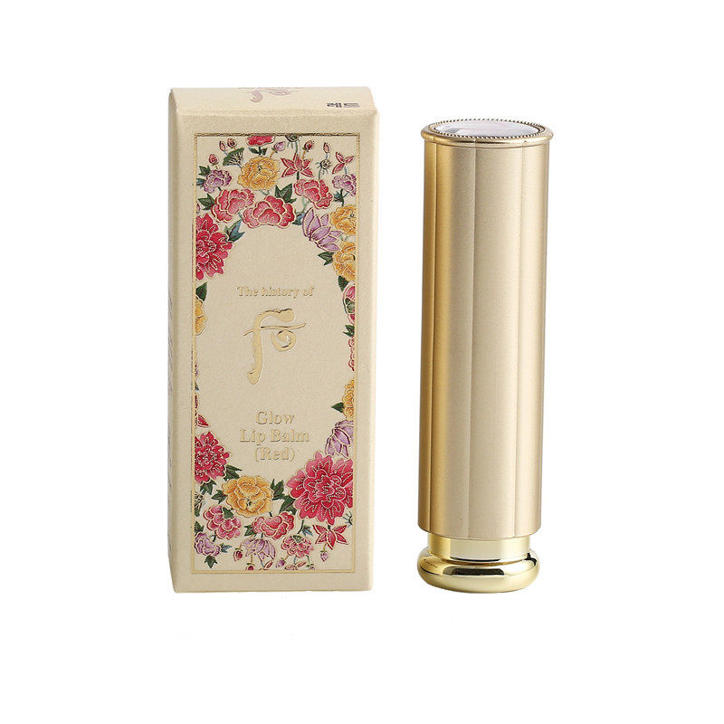 正品whoo后粉色红色润唇膏无盒