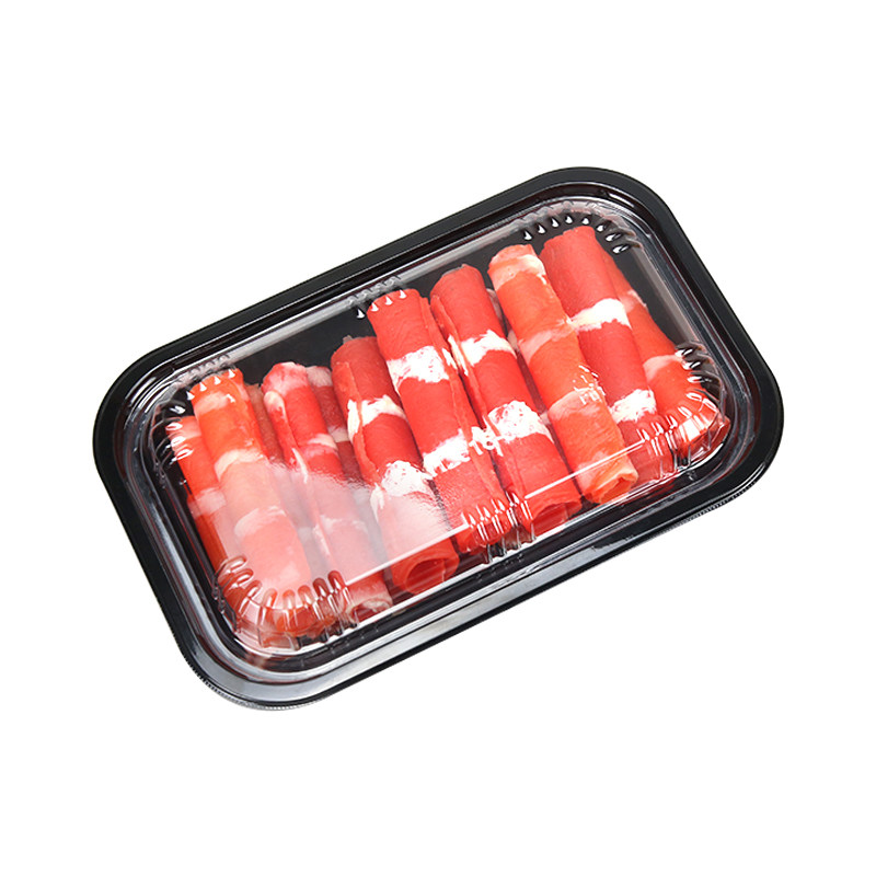 超市肉卷盒牛羊肉包装盒有盖防雾
