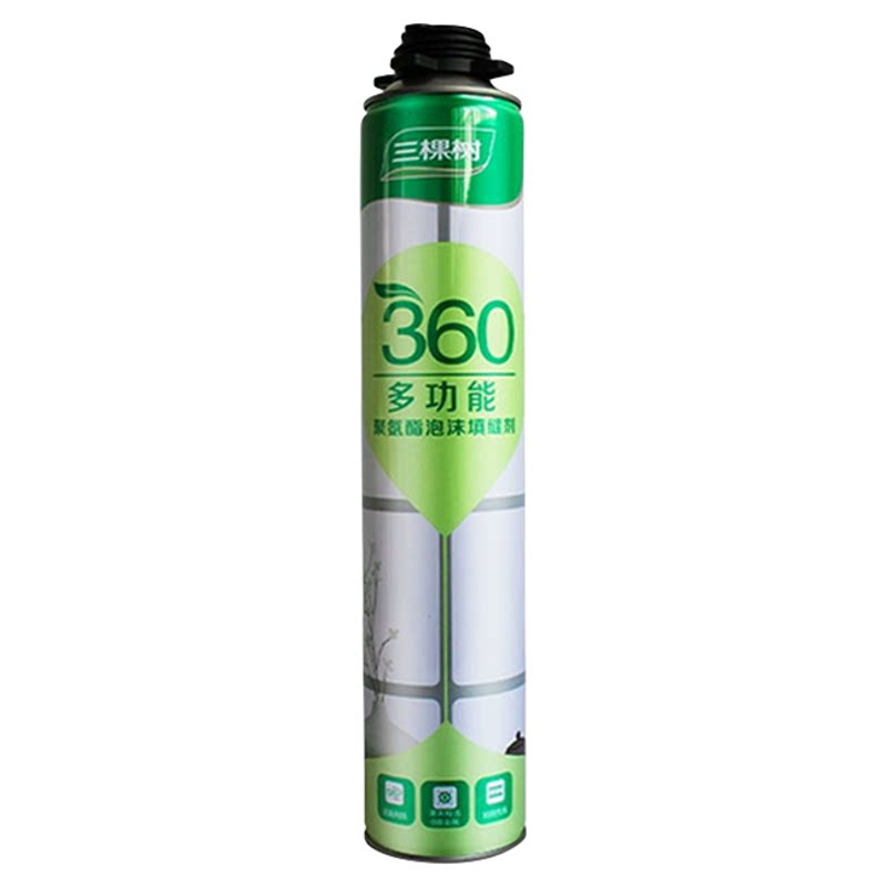 三棵树发泡剂门窗填充泡沫胶高硬度快干型防水聚氨酯发泡胶填缝剂
