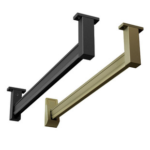 顶装衣柜挂衣杆浅柜悬吊挂杆纵向U型横杆铝合金L型晾衣杆衣通配件