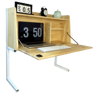 实木床上书桌宿舍上下铺学习桌大学生床上笔记本电脑桌悬空书桌