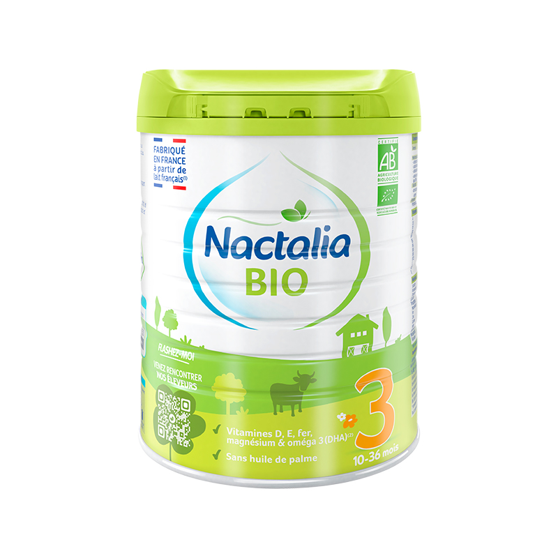 Nactalia爱达力法国原装进口婴幼儿配方有机奶粉3段800g12-36月