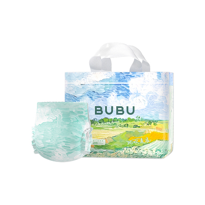 BUBU风吹麦浪纸尿裤风感透气拉拉裤超薄柔软婴儿尿不湿1包