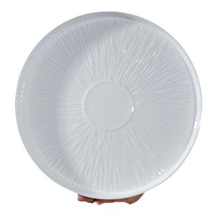 云遇川绽放盘家用2025新款景德镇高白瓷餐具白瓷碗盘子轻奢高级感