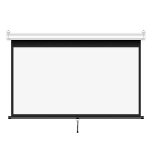 手动幕布投影幕布家用100寸壁挂自动升降投影仪白幕金属高清4k窗帘式手拉挂装客厅120寸投屏幕布