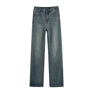 窄版直筒牛仔裤女2026新款爆款小个子高腰女士裤子冬季加绒阔腿裤