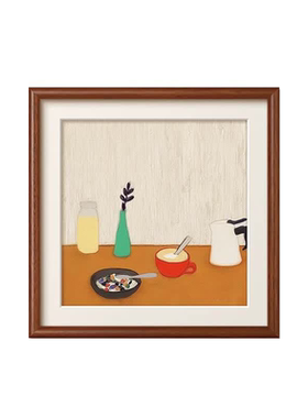 法式中古风餐厅艺术玄关边柜挂画