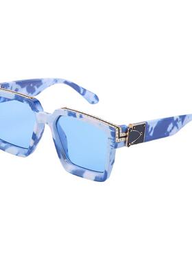 品质镶钻大方框太阳镜女欧美网红百万富翁墨镜男潮高级感shades