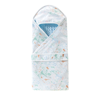 欢喜小熊婴儿抱被新生儿春秋防惊跳包单产房用品宝宝秋季襁褓包被