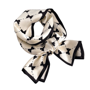 真丝长条丝巾女2025新款系脖高级感搭衬衫飘带领带桑蚕丝细窄围巾