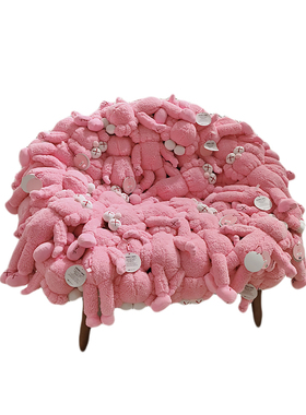 芝麻街bff毛绒沙发座椅家居潮流