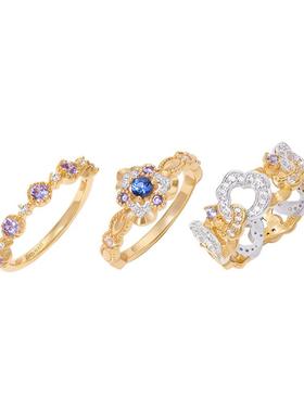 《解锁》复古设计高级感小众百搭法式宫廷精致纯银镀金戒指环女