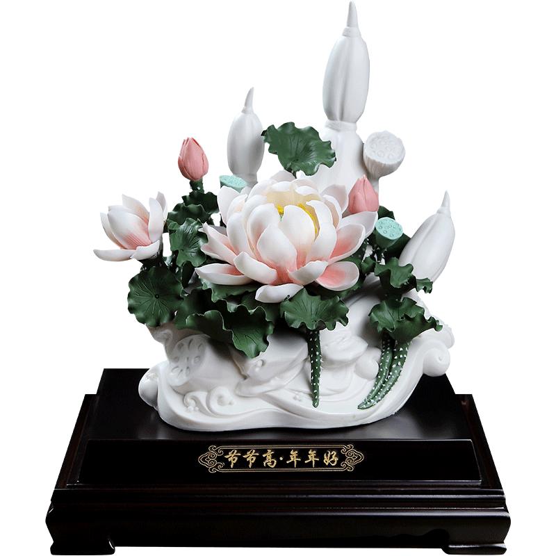 东方泥土中式手工陶瓷节节高可定制送长辈礼品客厅书房装饰品摆件