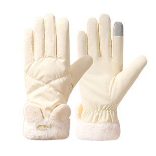 手套女士冬加绒加厚骑车保暖御寒骑行冬季防水防寒可触屏防风冬天