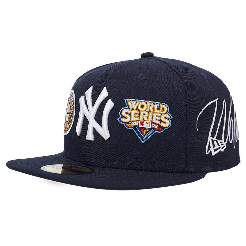 NEW ERA纽亦华MLB冠军棒球帽子NY全封刺绣平檐街头硬顶NE5950