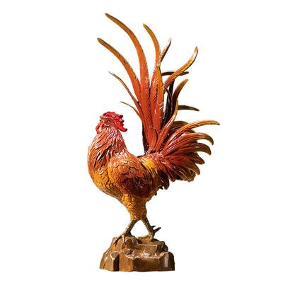 朱炳仁铜金鸡报喜摆件