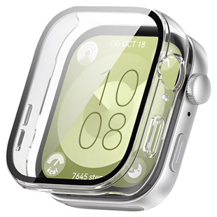 适用华为fit3手表保护壳PC钢化膜一体watchfit4全包保护套智能运动手环fit2屏幕贴膜防刮摔外4pro壳秒变Ulter