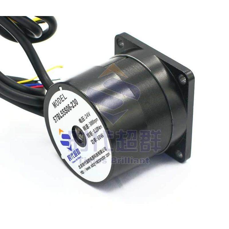 57直流无刷电机57BL55S06-230TF9 60W 3000转 24V无刷直流电机