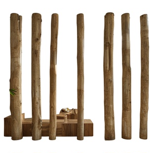 天然大树实木树干原木圆柱装饰树枝树干木头民宿造型造景隔断摆件