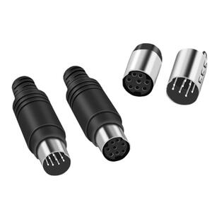 优质 MD8芯7/6/5/4芯插头 PLC连接器 mini小8针焊接头 S端子 公母