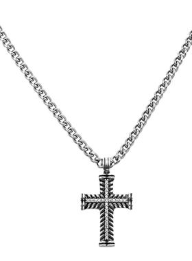 KREAMS925纯银做旧十字吊坠