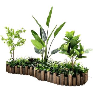 仿真大型绿植堆景围栏商场橱窗售楼处装饰软装混搭配造景布置落地