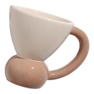 LIVETAI高颜值ins风陶瓷高脚咖啡杯创意办公室水杯家用情侣杯礼物