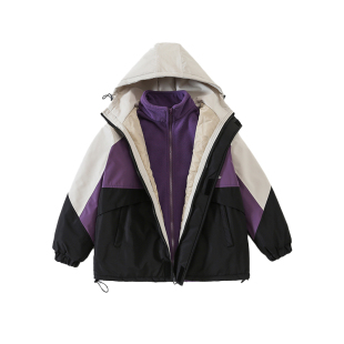 女童外套秋冬2025新款洋气儿童女大童三合一可拆卸冲锋衣夹棉风衣