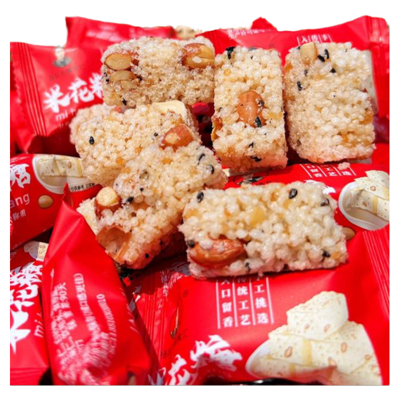 杨队长花生糖袋装甄食汇花生酥脆米花糖老式休闲解馋零食旗舰店