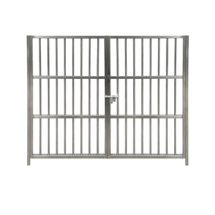 双开围栏门室外双开护栏门不锈钢安全门栏农家定制果园围栏小院门