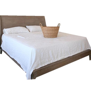 热卖推荐法国进口纤维水洗纯亚麻床单麻布床上用品舒适透气