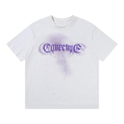 ALLIN美式重磅字母印花短袖t恤