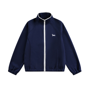 TIRED美式潮流撞色运动卫衣外套2026春季情侣款开衫上衣百搭夹克