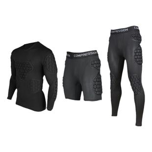 门将服守门员蜂巢紧身守门员服防撞长袖球衣短裤头盔护胸护肘护臀