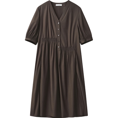 【播奥莱】播商场同款不对称收腰连衣裙女春秋长裙BDR3LD3252