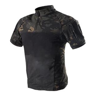 春秋男女户外战术迷彩短袖套装工作休闲运动服耐脏修身耐磨