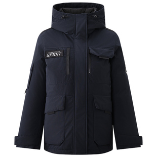 库恩玛维轻户外连帽羽绒服女2025年冬新款95白鸭绒休闲工装风外套