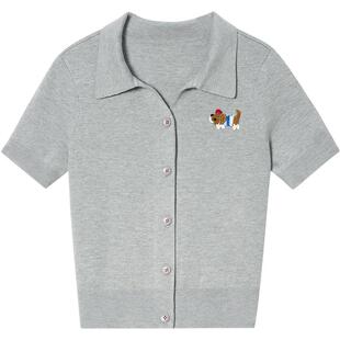 ToyzY2026春季新款狗狗手钩花短袖针织衫开衫ZC36106770