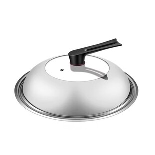 铁辉煌牌锅盖不锈钢锅盖可视可立钢化玻璃锅盖加高加厚款锅盖