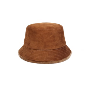 mrduck如故 轻奢级皮毛一体保暖毛绒渔夫帽男冬天加绒大头围帽子