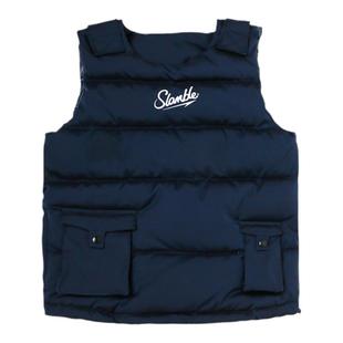 SLAMBLE厚款战术机能棉马甲背心 休闲运动服男潮冬季防风保暖棉绒