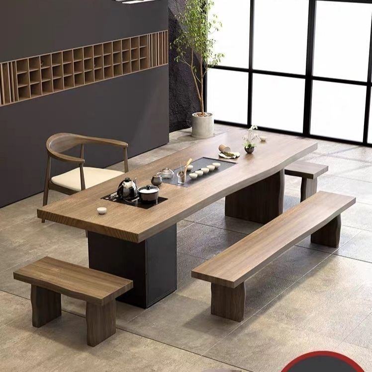 客厅茶桌一整套一体桌现代轻奢意式新中式组合现代简约功夫茶桌