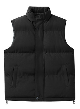 啄木鸟藏青色羽绒棉服马甲男背心