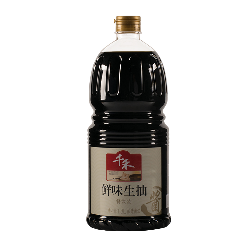 千禾特鲜生抽1.8L非转基因大豆纯粮食酿造酱油味鲜拌面生抽包邮