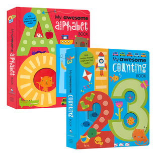 My Awesome Alphabet Counting Book 字母数数书儿童启蒙 26个字母单词 数字书 创意异型 纸板书 孩子英语启蒙 英文原版进口