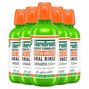 【5瓶】TheraBreath凯斯博士漱口水进口持久清新口气男女生便携簌